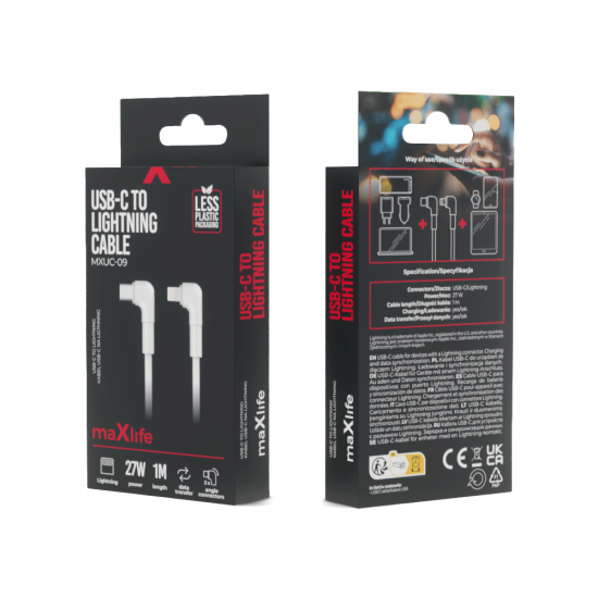 Maxlife MXUC-09 USB-C to Lightning Кабел