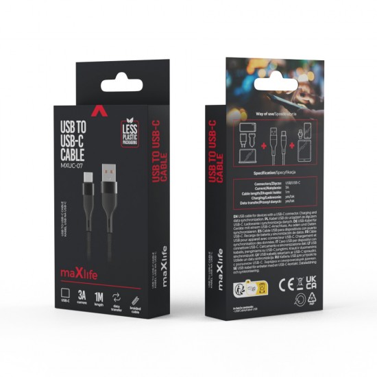 Maxlife MXUC-09 USB to USB-C Кабел
