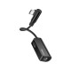 Baseus CATL45-01 Type-C M To Type-C F + 3.5mm. Female Adapter L45 Black S1-080633 Адаптер