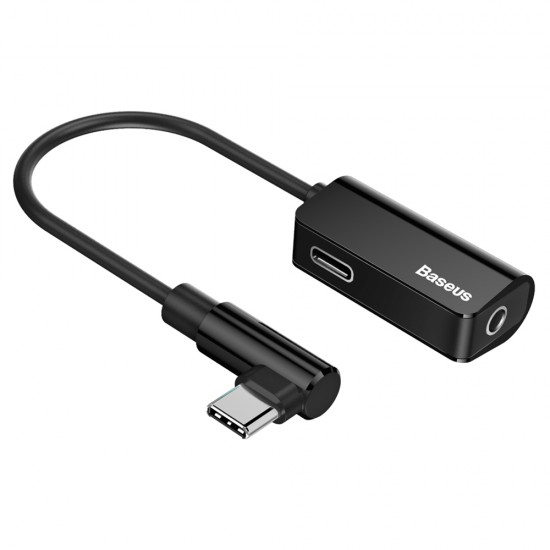 Baseus CATL45-01 Type-C M To Type-C F + 3.5mm. Female Adapter L45 Black S1-080633 Адаптер