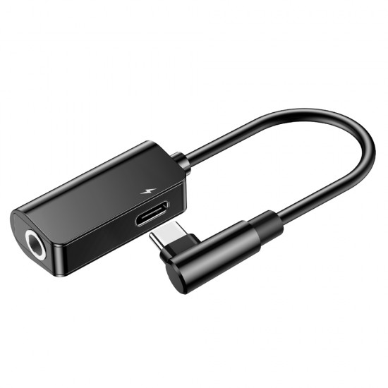 Baseus CATL45-01 Type-C M To Type-C F + 3.5mm. Female Adapter L45 Black S1-080633 Адаптер