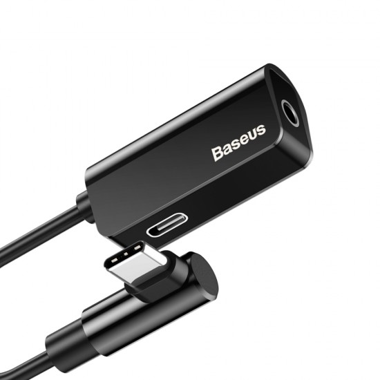 Baseus CATL45-01 Type-C M To Type-C F + 3.5mm. Female Adapter L45 Black S1-080633 Адаптер