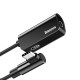 Baseus CATL45-01 Type-C M To Type-C F + 3.5mm. Female Adapter L45 Black S1-080633 Адаптер