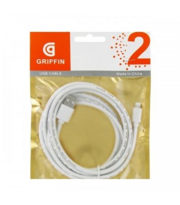 Griffin 2m. Micro USB White Кабел