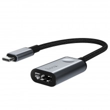 Hoco HB21 Type-C to HDMI Metal Grey Адаптер Hoco HB21 Type-C to HDMI Metal Grey Адаптер