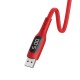 Hoco S6 Sentinel Charging Data Timing Displey Micro Red Кабел