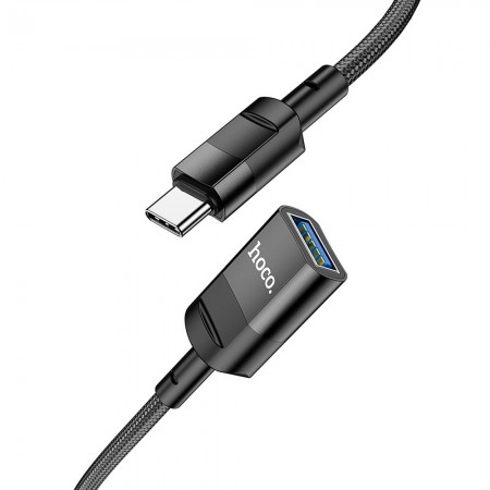 Hoco U107 Type-C M to USB F Black Кабел