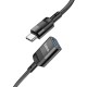 Hoco U107 Type-C M to USB F Black Кабел