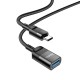 Hoco U107 Type-C M to USB F Black Кабел