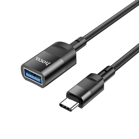 Hoco U107 Type-C M to USB F Black Кабел