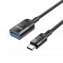 Hoco U107 Type-C M to USB F Black Кабел