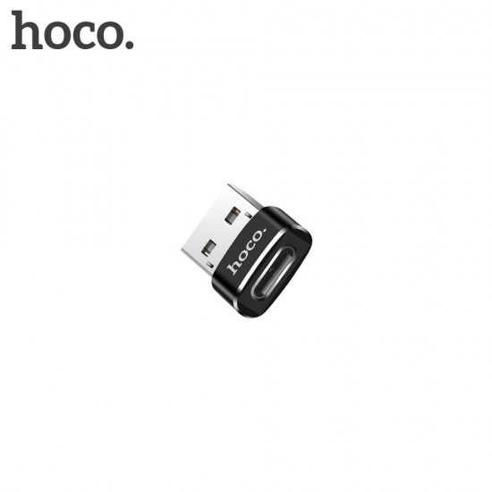 Hoco UA6 USB To Type-C Converter Black Адаптер