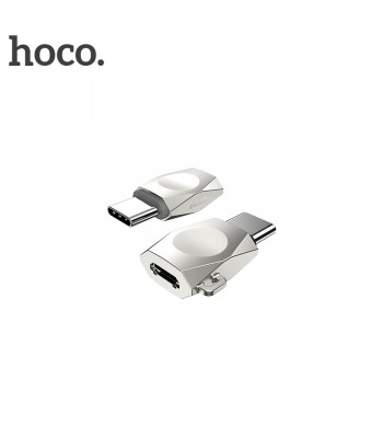Hoco UA8 Micro USB To Type-C Pearl Nickel Адаптер