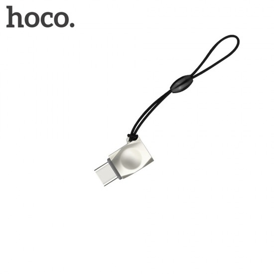 Hoco UA8 Micro USB To Type-C Pearl Nickel Адаптер