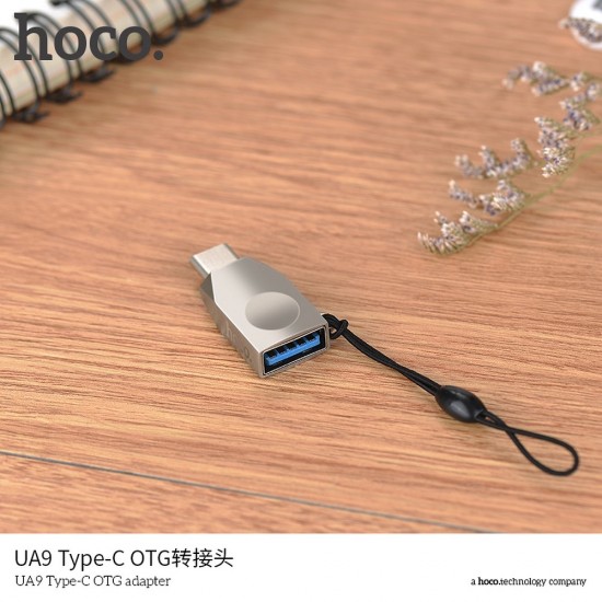 Hoco UA9 Type-C OTG Pearl Nickel Адаптер