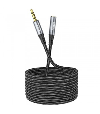 Hoco UPA20 3.5 Audio Extension Male To Female 2m. Metal Grey Кабел