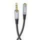 Hoco UPA20 3.5 Audio Extension Male To Female 2m. Metal Grey Кабел