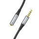 Hoco UPA20 3.5 Audio Extension Male To Female 2m. Metal Grey Кабел