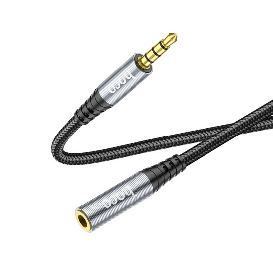 Hoco UPA20 3.5 Audio Extension Male To Female 2m. Metal Grey Кабел