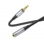 Hoco UPA20 3.5 Audio Extension Male To Female 2m. Metal Grey Кабел