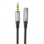 Hoco UPA20 3.5 Audio Extension Male To Female 2m. Metal Grey Кабел