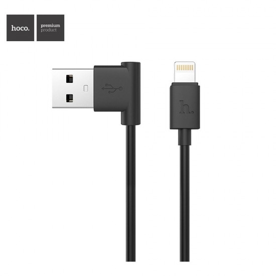 Hoco UPL11 L Shape Lightning Charging Black Кабел