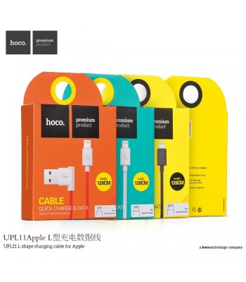 Hoco UPL11 L Shape Lightning Charging Black Кабел