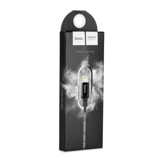 Hoco X14 Times Speed Lightning Charging Black 1m. Кабел