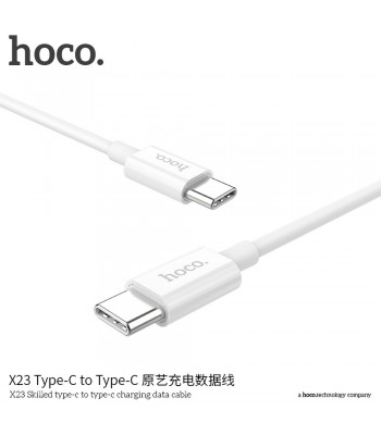 Hoco X23 Skilled Type-C to Type-C White Кабел