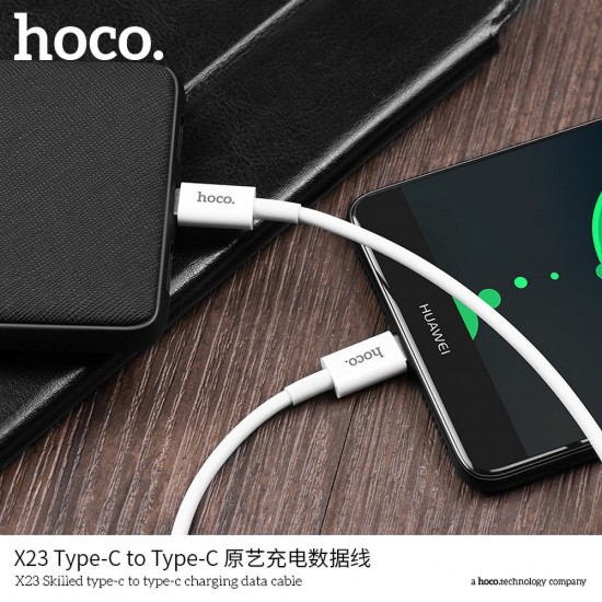 Hoco X23 Skilled Type-C to Type-C White Кабел
