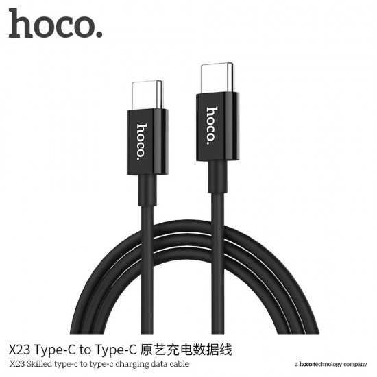 Hoco X23 Skilled Type-C to Type-C Black Кабел
