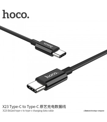 Hoco X23 Skilled Type-C to Type-C Black Кабел