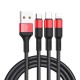 Hoco X26 Xpress One Pull Three Charging Black&Red Кабел