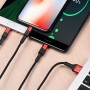 Hoco X26 Xpress One Pull Three Charging Black&Red Кабел Hoco X26 Xpress One Pull Three Charging Black&Red Кабел