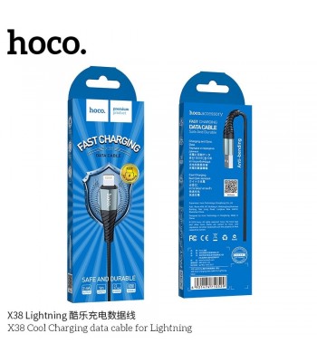 Hoco X38 Cool Charging Data IP Black Кабел