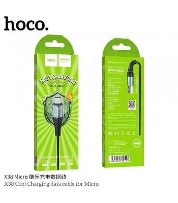 Hoco X38 Cool Charging Data Micro USB Black Кабел