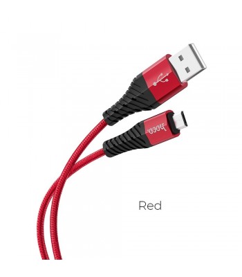 Hoco X38 Cool Charging Data Micro USB Red Кабел