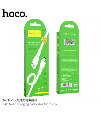 Hoco X40 Noah Charging Data Micro White Кабел