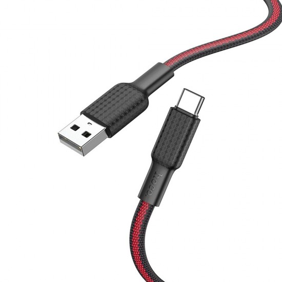 Hoco X69 Jaeger Charging Data Type-C Black/Red Кабел
