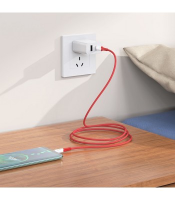 Hoco X70 Ferry 60W Charging Data Type-C / Type-C 1m. Red Кабел