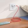 Hoco X70 Ferry 60W Charging Data Type-C / Type-C 1m. Red Кабел Hoco X70 Ferry 60W Charging Data Type-C / Type-C 1m. Red Кабел