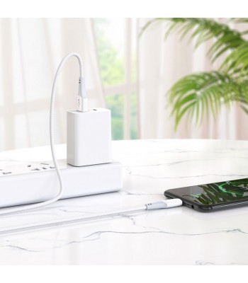 Hoco X70 Ferry Charging Data USB / Micro USB 1m. White Кабел