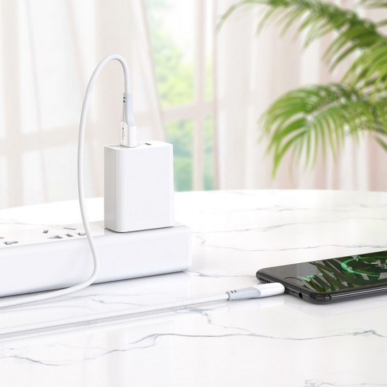 Hoco X70 Ferry Charging Data USB / Micro USB 1m. White Кабел