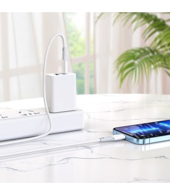 Hoco X70 Ferry PD Charging Data Type-C / IP 1m. White Кабел