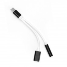 Partner Telecom AHFT-3.5+C HF/Audio+Charging Type-C - Jack 3,5mm Black Адаптер
