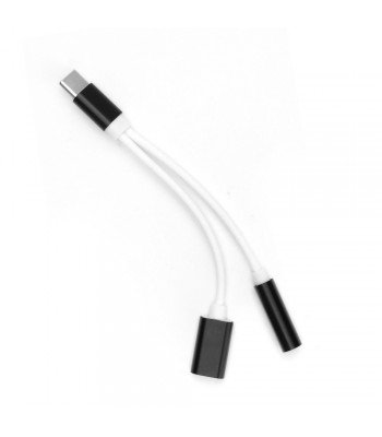 Partner Telecom AHFT-3.5+C HF/Audio+Charging Type-C - Jack 3,5mm Black Адаптер