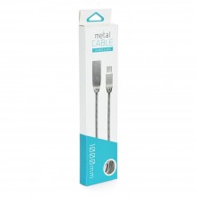 Partner Telecom USB AM to Type-C M Metal Snake 2,4A C813 1m. Кабел