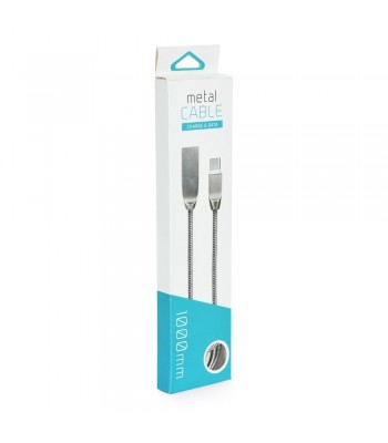 Partner Telecom USB AM to Type-C M Metal Snake 2,4A C813 1m. Кабел