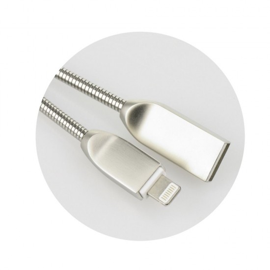Partner Telecom USB AM to Type-C M Metal Snake 2,4A C813 1m. Кабел