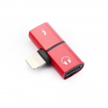 Partner Telecom HF/Audio + Charging Lightning Red Адаптер